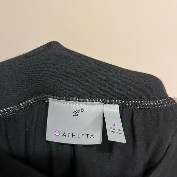 Athleta Maxi Skirt Black Drape Wrap Front Strech Pull On Comfort Modest Small - Picture 6 of 6